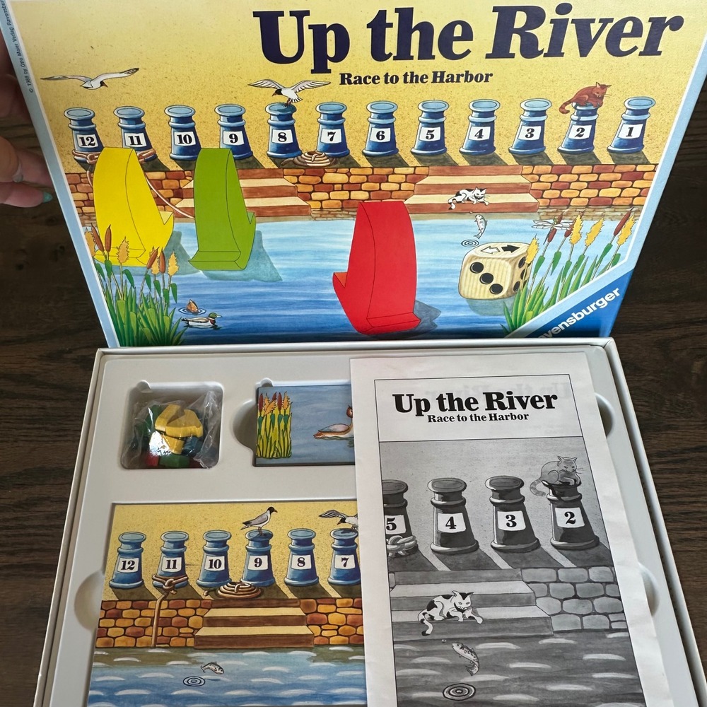 Up The River Race To The Harbor Board Game Complete‎ 1988 Sailboat Ravensburger